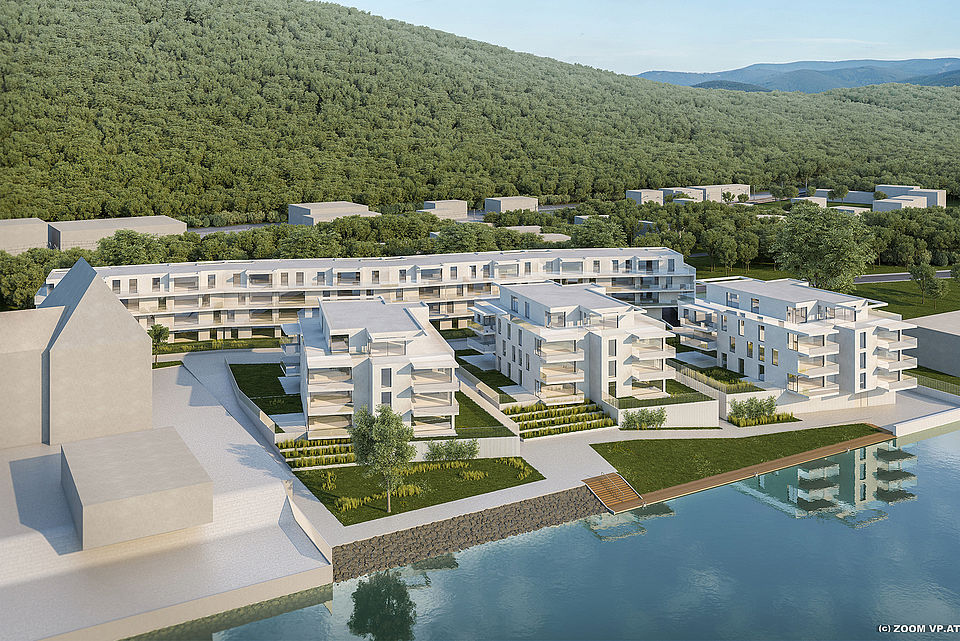 Kuchelauer Hafenstrasse 1190 Wien - Ufer-Seitenansicht